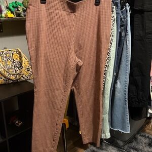 A New Day Tan and White small checkered Trousers
